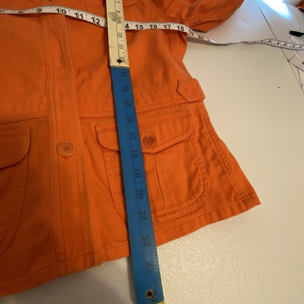 JonesNewYorkSport Jacket Women S Utility Chores Barn Work Outdoor Orange Canvas - Picture 2 of 10